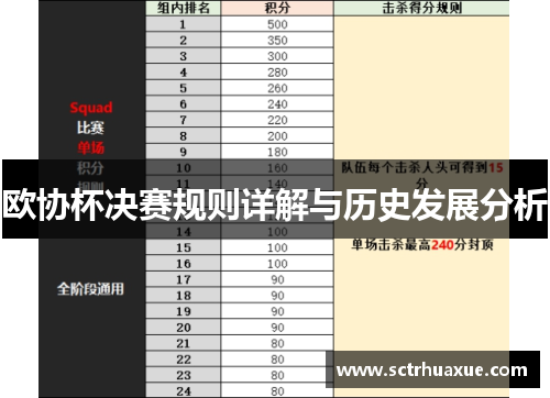 欧协杯决赛规则详解与历史发展分析 欧协杯决赛规则详解与历史发展分析